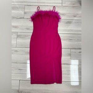 Elegant Pink Strapless Dress